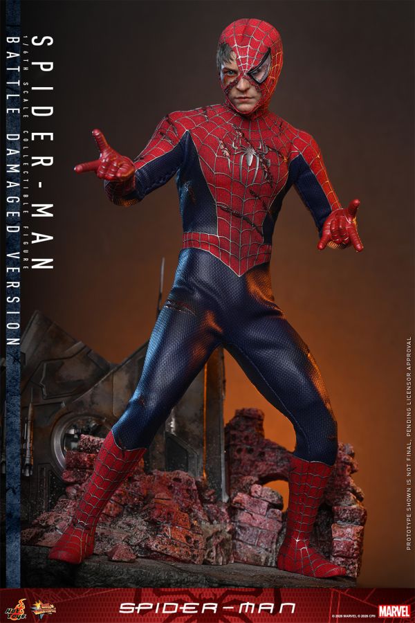 [Pre-Order] Spider-Man - Spider-Man (Battle Damaged Version) Sixth Scale Figure